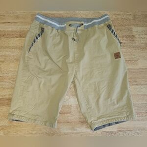 Men's Tan Shorts with Gray Accents